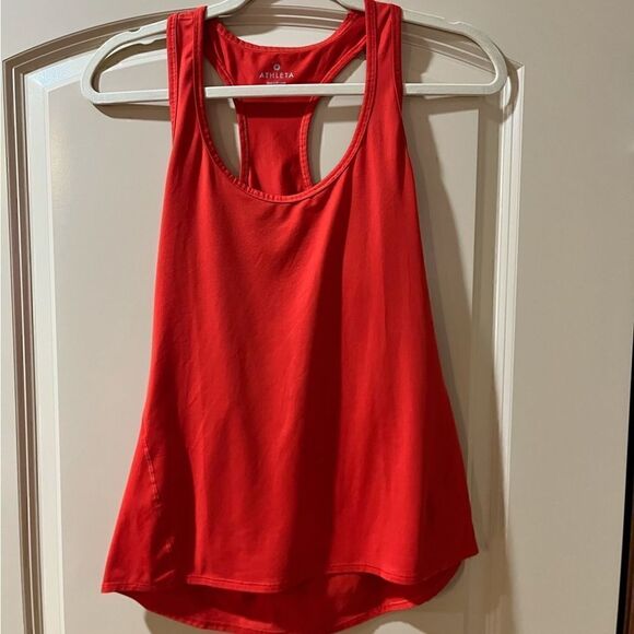 ATHLETA Racerback Tank Top Workout Athletic Running Red Women’s Size Small - Picture 1 of 6